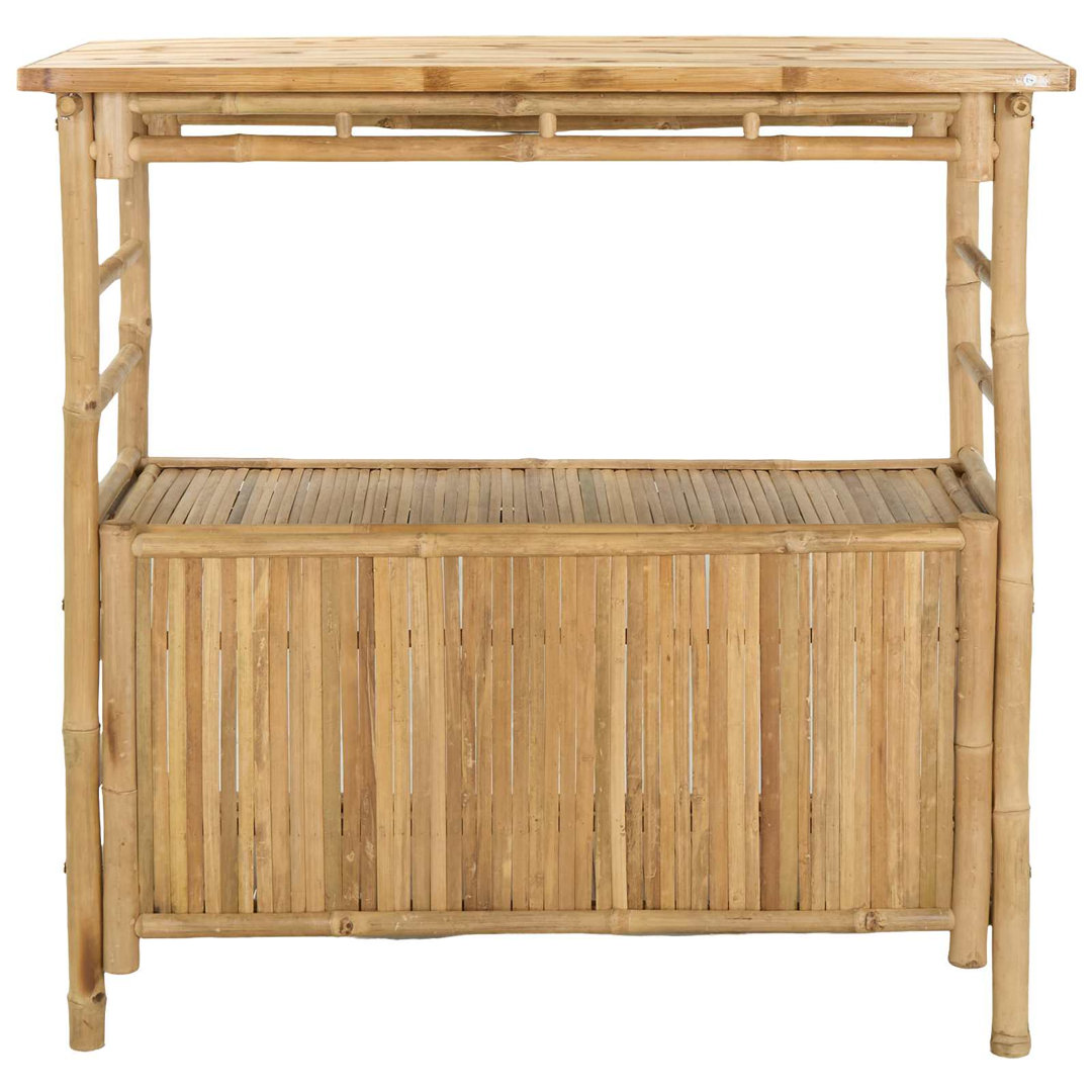 Bamboo Outdoor Bar Table , 110cm W 50cm D