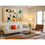 «Triptych», art mural sur toile - ensemble de toiles triptiques modernes de style Mid-Century - cercles colorés rétro pour décoration éclectique-1609732979