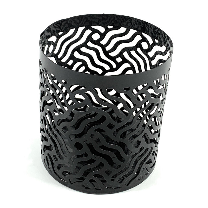 Baird 3.9'' H Iron Tabletop Votive Holder, Black