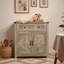 Armoire de rangement avec porte de grange 32,68 po H, buffet de café avec tiroir pour la cuisine et le salon-1575728970