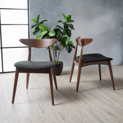 Ensemble de 2 chaises en bois d'hévéa