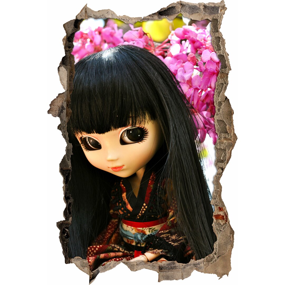 Wandtattoo Pullip Püppchen mit Kimono als Geisha