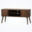 Meuble télé 2 portes en bois brun noyer moderne Mid-Century Ren