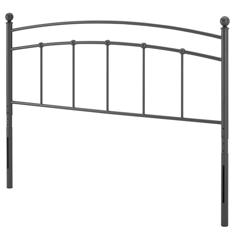 Abigail Metal Headboard, Twin, Gray