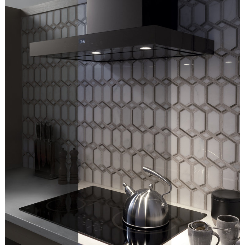 36" GE Profile Smart Appliances 610 CFM Convertible Wall Mount Range Hood with Night Light Wi-Fi Remote Control Included