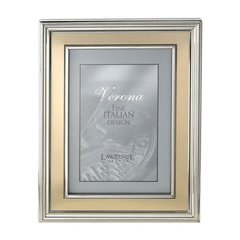 Metal Beveled Picture Frame, 8" x 10", Brushed Gold