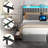 Full Platform Bed Frame with Charging Station and 4 Sliding Drawers,Upholstered Bed with Headboard and LED Lights-1461859488