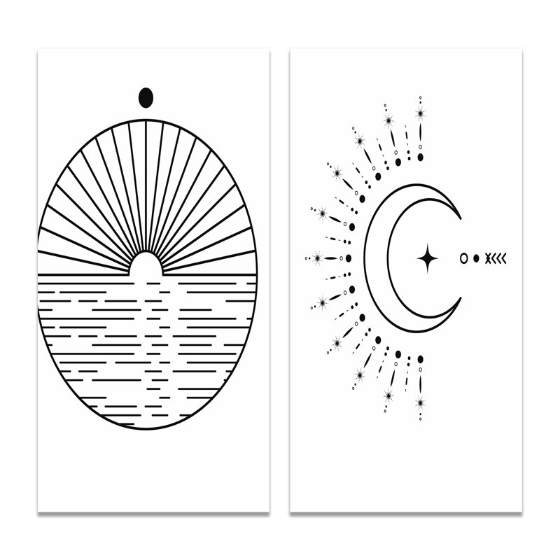 Retro Abstract Minimal Colorful Esoteric Design I " Retro Abstract Minimal Colorful Esoteric Design I " 2 - Pieces
