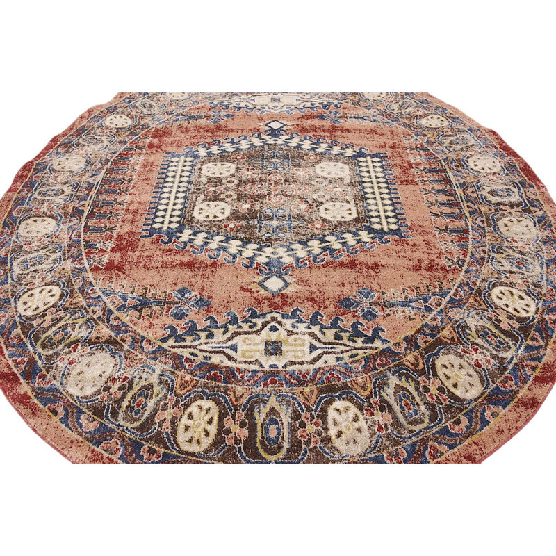 Ulla Oriental Indoor Rug, Round 8'