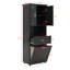 Grande armoire de rangement pour salle de bain, armoire de rangement autoportante avec panier à linge inclinable et armoire supérieure-69320010