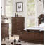Élégante commode en bois avec un design unique pour le rangement de la chambre à coucher organisée