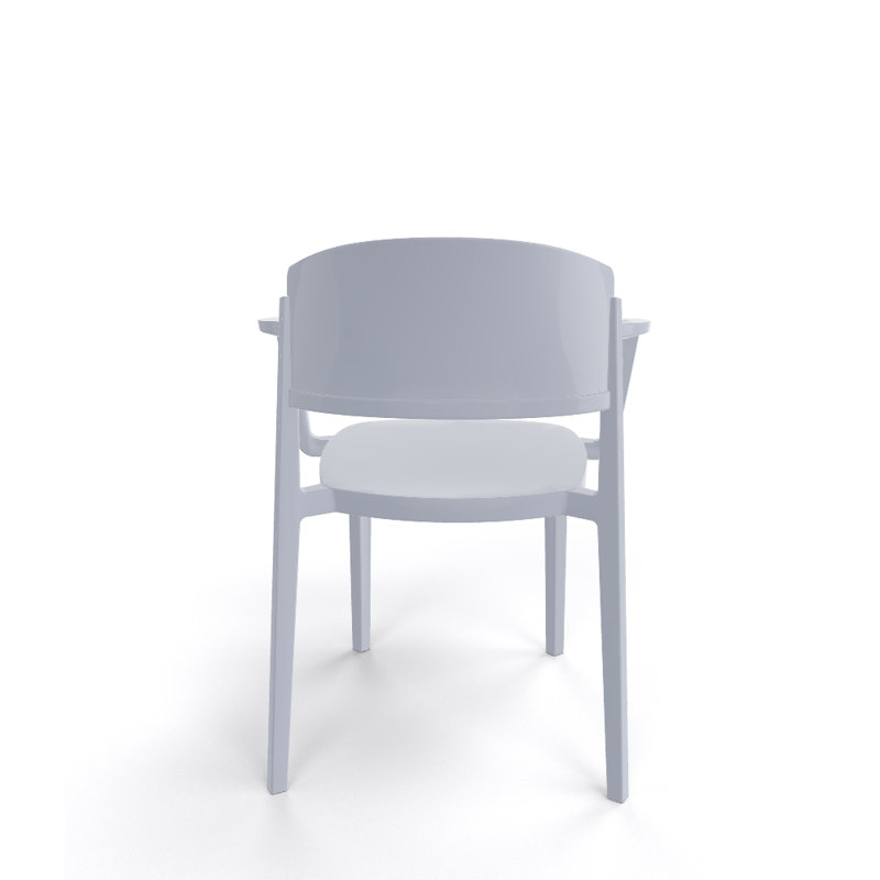Chaise de patio empilable Sevan, Gris perle