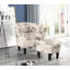 Fauteuil demi-tonneau et repose-pieds 25,5 po moderne et minimaliste rembourré (ensemble de 2)-1130326550