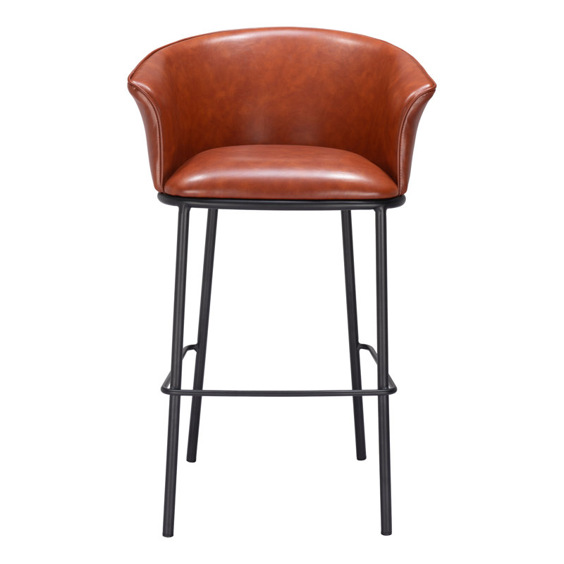 Garston Upholstered Barstool, Brown
