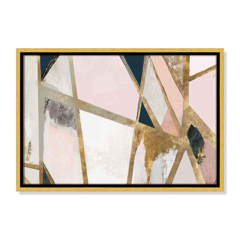 Warm Geometric II - Blush Version Print by Casa Fine Arts, Gold, 13.5" H x 19.5" W