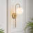 1-Light Mid-Century Modern Globe Wall Sconce