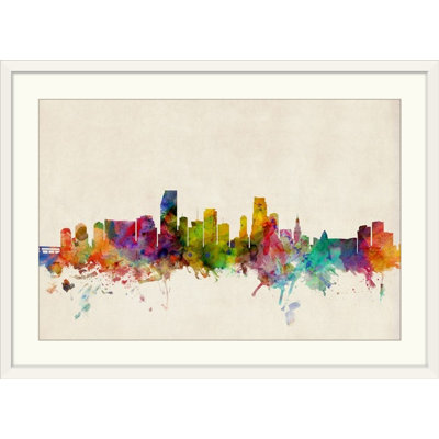 «Miami Florida Skyline» par Francy, impression