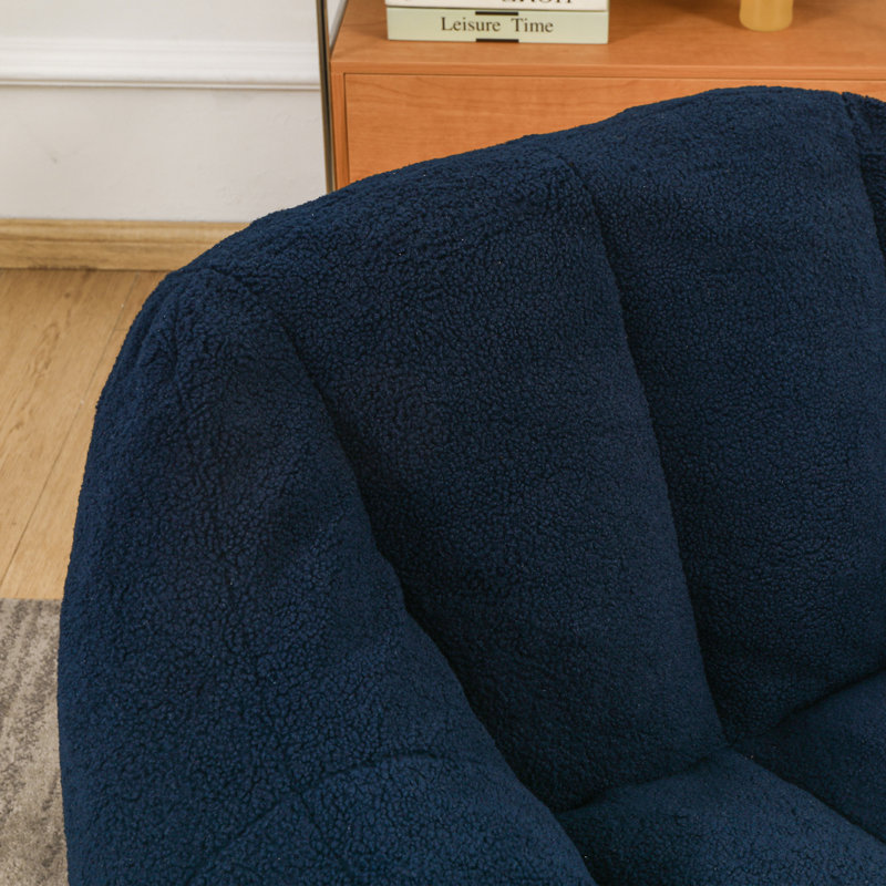 Fauteuil à billes avec rembourrage, Ourson bleu foncé