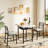 3-Piece Dining Table Set With Faux Marble Tabletop, Under-The Table Storage And Cushioned Chairs For Small Space, Minimalist Dining Set For Kitchen, Home Bar And Patio-1996580155