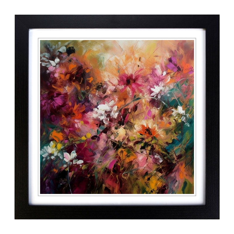 Single Picture Frame Print on Wood, Black
