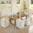 Upholstered Dining Chairs with Casters-1178809115