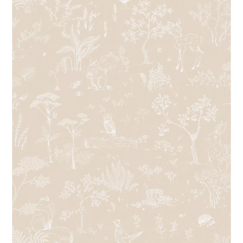 Familj II Floral Wallpaper Roll, Peach