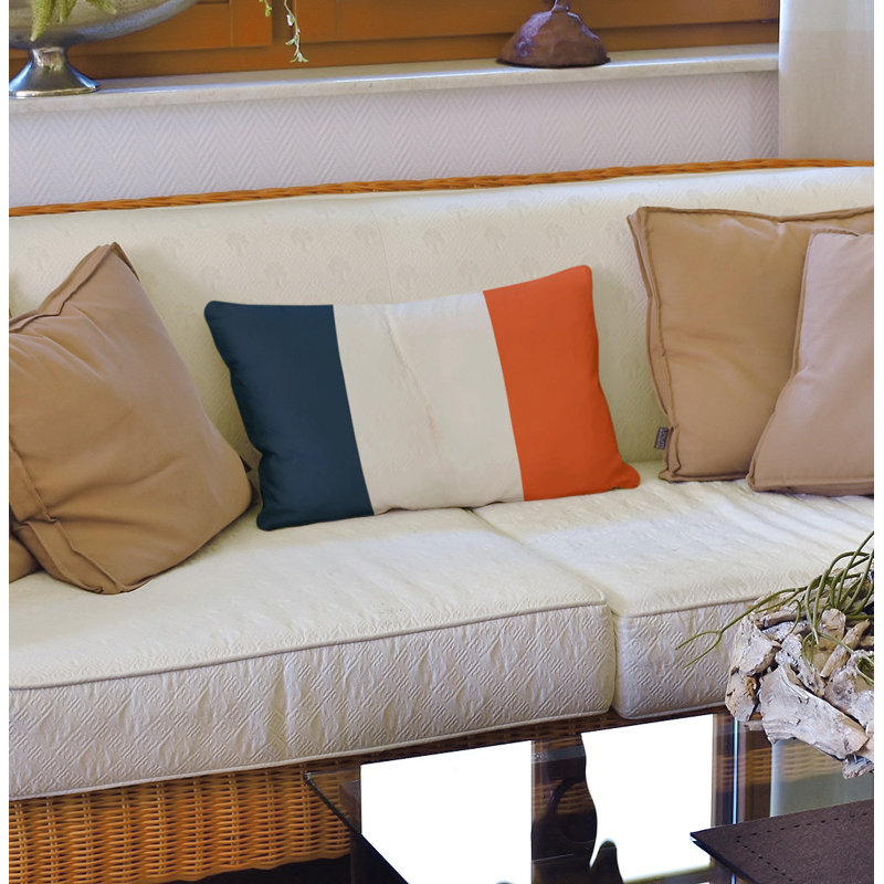 Housse de coussin lombaire Atlanta, Denver, Bleu / orange