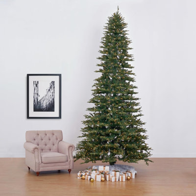  Belgium Fir Natural Look Artificial Christmas Tree with Lights 12ft