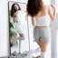 Runhild Aluminum Rectangle Floor Mirror with Hooks