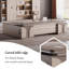 Bureau de direction 94,49 "moderne en L brun pour bureau-1078388777