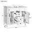 Meuble-lavabo de salle de bain avec lavabo et miroir 36 po - Rangement élégant 2 tiroirs à fermeture douce-1561408136