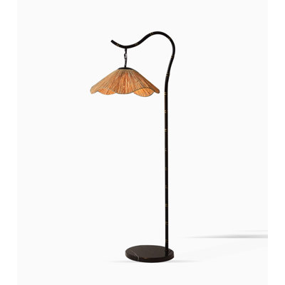 Abat-jour tissé paille Lotus