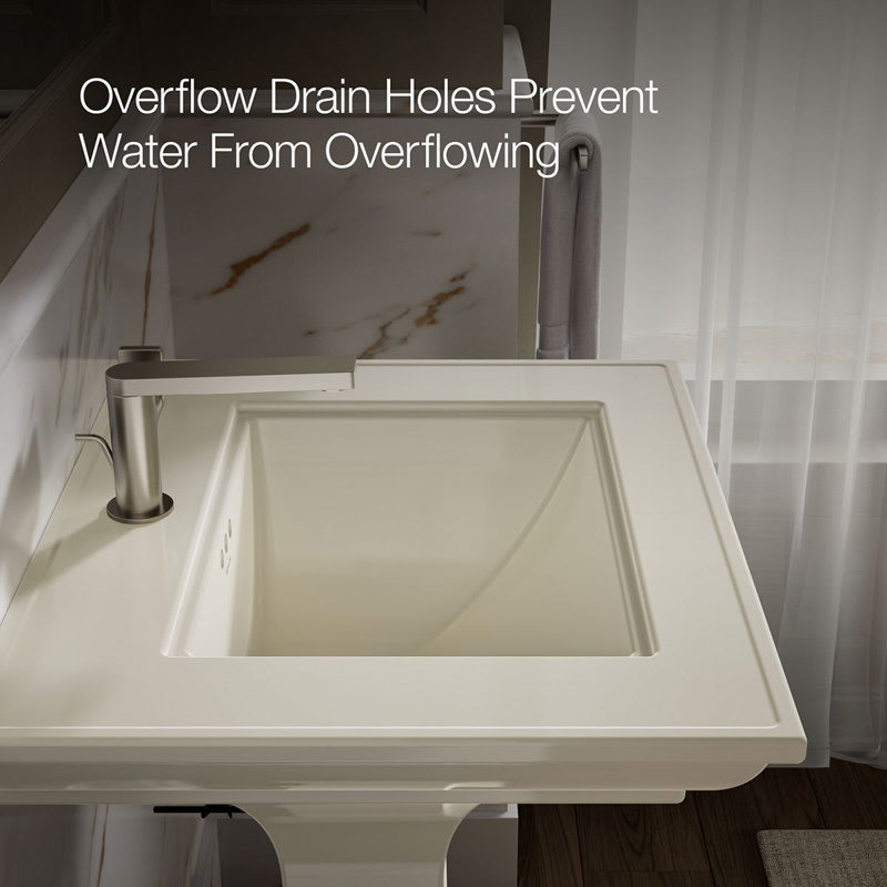 Memoirs® Stately 24" Console Bathroom Sink with Overflow, Single, Biscuit