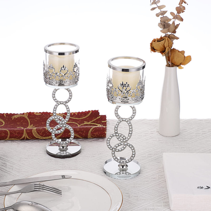 Veyo Crystal Tabletop Candlestick