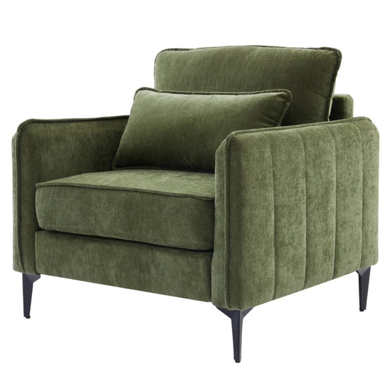 Single Accent Chairs Armchair, Green