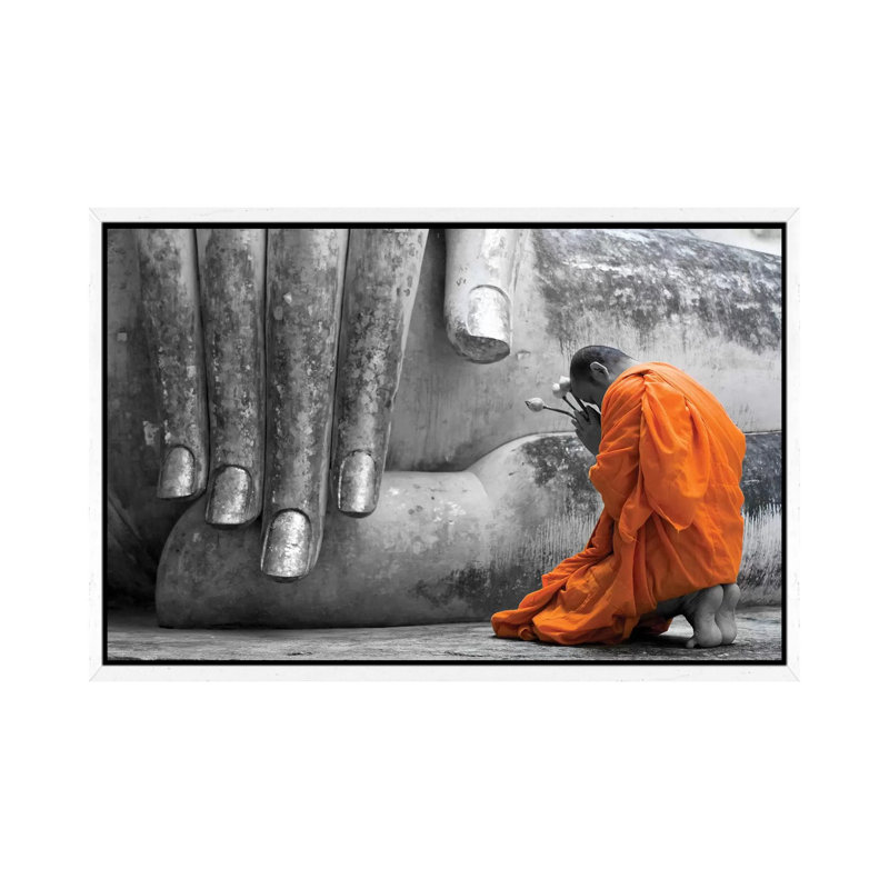 The Offering 1 Piece Wall Art on Canvas, 45.72cm H x 66.04cm W x 3.81cm D, White Framed