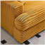 Canapé de 79,3 po de long en velours, avec 4 coussins assortis, design élégant, canapé 3 places spacieux et confortable, adapté aux salons modernes, orange