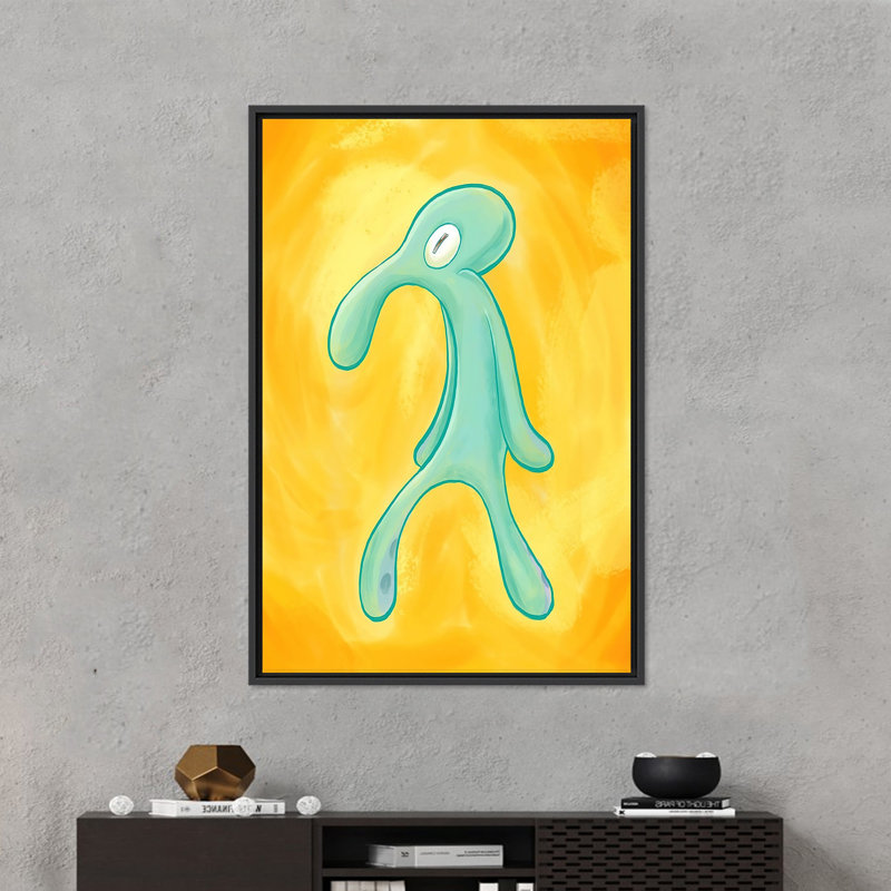 Art mural Squidward, art audacieux et audacieux, art sur toile moderne, art mural, art mural sur toile, art mural de salon