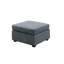 Canapé modulaire gris en tissu tissé 7 places avec repose-pieds Isla