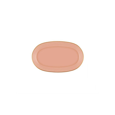 Élégante assiette de service en céramique saumon, 10,2 x 5,5 x 0,4 po | 100% lavable au lave-vaisselle, parfait pour le divertissement et l'utilisation quotidienne | Conception élégante et durable, idéale pour la maison et les événements