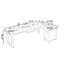 Bureau rectangulaire en L en bois massif-457791436-457791437