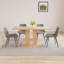 Ensemble table et chaises de cuisine rectangulaires Mekeshia, table de cuisine moderne de 117 cm (46 po) avec 4 chaises-990154838