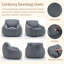 Fauteuil à billes géant en velours côtelé avec accoudoirs et très grand canapé confortable-1866085450