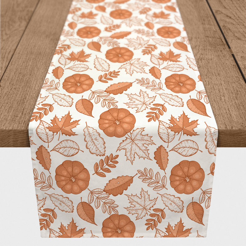 Safira Pumpkin Table Runner, 72" x 16", Orange