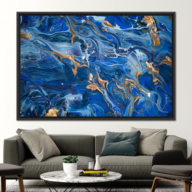 Toile abstraite de luxe abstraite: décoration murale moderne en marbre scintillant pour maisons contemporaines, Noir