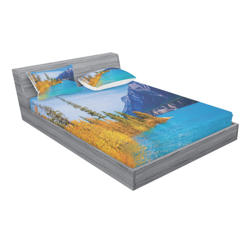 Microfiber Fitted Sheet, Full Fitted Sheet with 2 Pillowcases