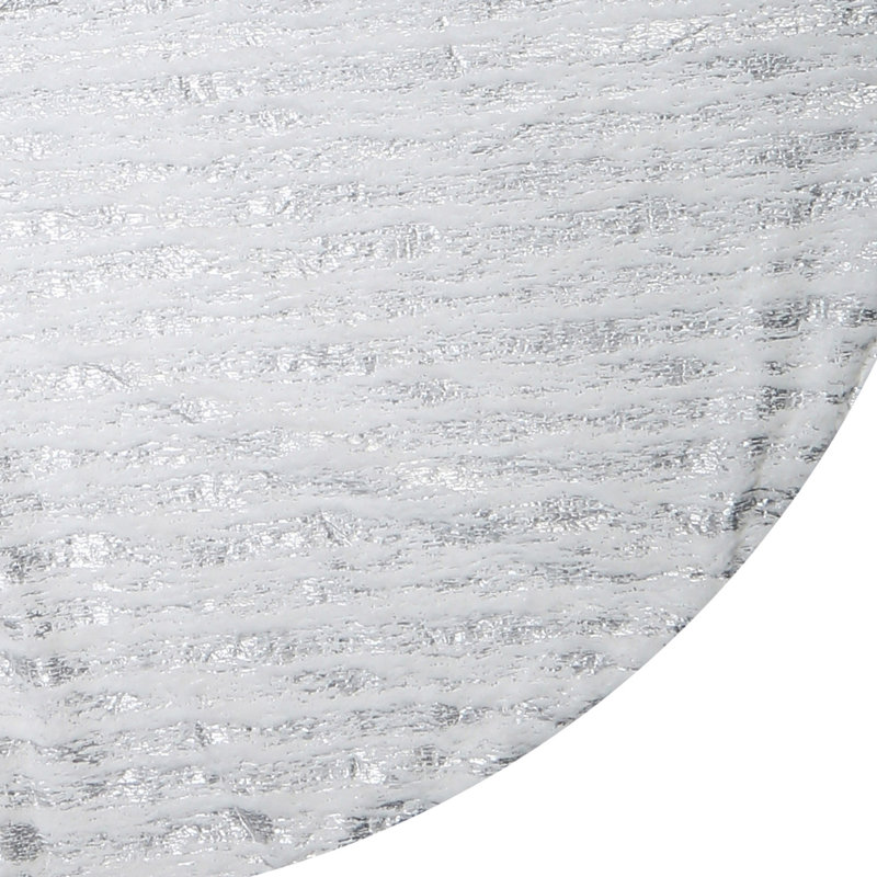Silver Foil Print Faux Fur Christmas Tree Skirt