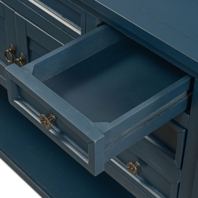 Armoire d'appoint 2 portes Dente, Bleu marine