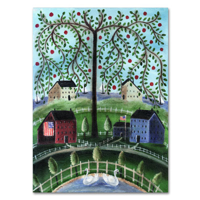 « american sel box village », reproduction sur toile tendue