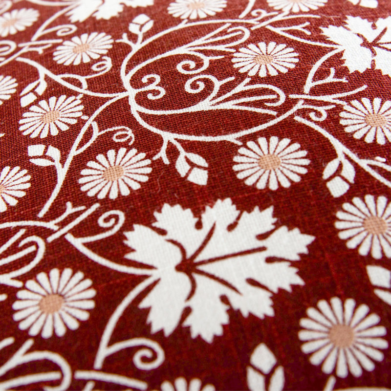 100% Cotton Throw Pillow, Rust, Down Alternative